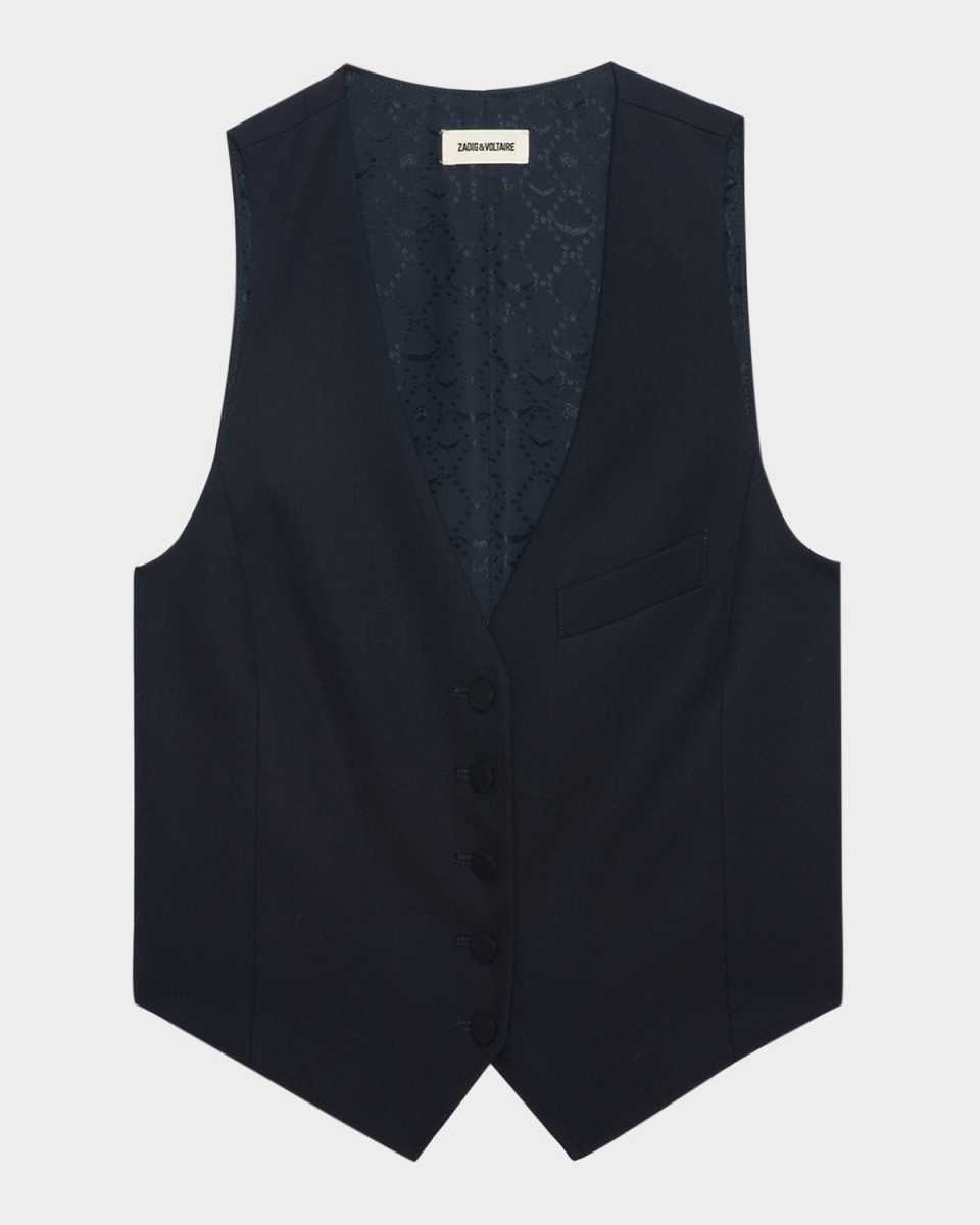 Emaux Tailored Virgin Wool Vest